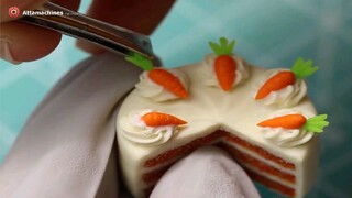 Miniature polymer clay easter carrot cake