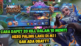 HARITH 10 MENIT KILL 20 ?!! HERO PALING KUAT DI M1 ! - Mobile Legends Indonesia