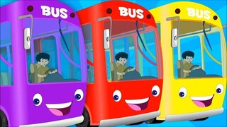 Wheels On The Bus Go Round And Round _ Nursery Rhymes