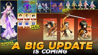 A BIG UPDATE IS COMING | MLBB x ATTACK ON TITANS | GLOO REVAMP | AURORA COLLECTOR & MORE