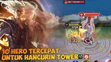 10 Tips Gw Hero Penghancur Tower tercepat Di Mobile Legends, cocok buat push turret