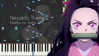 Nezuko's Theme - Demon Slayer/Kimetsu no Yaiba Episode 1, 22, 23 OST - Piano Synthesia + Sheets