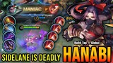 MANIAC!! Hanabi Sidelane is Deadly - Build Top 1 Global Hanabi ~ MLBB