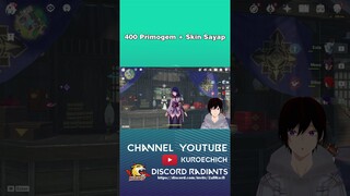 Genshin Impact 1st Anniversary Rewards 400 Primogem + Wing Skin【Vtuber Indonesia】#shorts