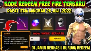 KODE REDEEM FREE FIRE TERBARU 26 JULI 2022 HARI INI