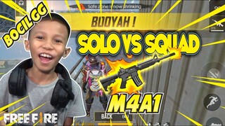 BOCIL SOLO RANKED VS SQUAD RATAIN MUSUH MAKE M4A1 & MP40 - GARENA FREE FIRE