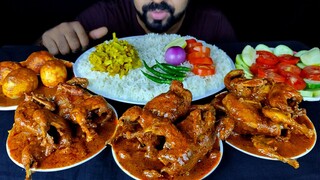 SPICY 6 QUAIL CURRY, SPICY EGG CURRY, VEG FRY, RICE, LEMON, CHILI EATING| ASMR MUKBANG| #LiveToEATT