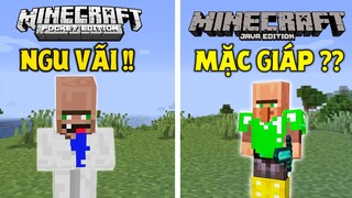 HACK XUYÊN TƯỜNG VÀ DÂN LÀNG MẶC GIÁP !! *MINECRAFT PC VS MINECRAFT PE*