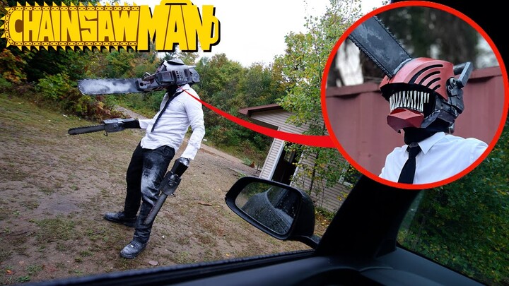 I CAUGHT THE CHAINSAW MAN IN REAL LIFE! (HE ATTACKED US)