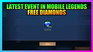 Free 200 Diamonds from this Latest Event | New Event in Mobile Legends | Free Dias Event MLBB