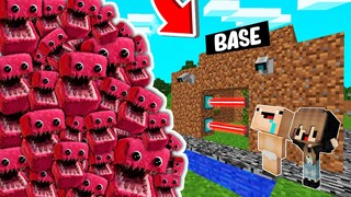 RETO DE LA BASE VS 1000000 BOXY BOO 😰😱 BASE BEBE NOOB VS Project: Playtime en MINECRAFT