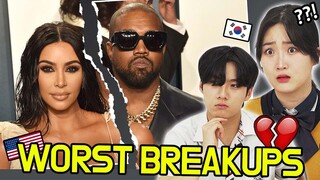 Korean Teens React To The WORST Celebrity Breakups!!!💔