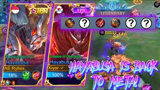 HAYABUSA WITH WAR AXE IS BACK TO META | MOBILE LEGENDS