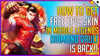 NEW FREE SKINS IN MOBILE LEGENDS!! | DIAMOND VAULT - MLBB