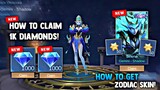 HOW TO CLAIM 1K DIAMONDS AND SELENA ZODIAC SKIN! FREE DIAMONDS! LEGIT! | MOBILE LEGENDS 2022