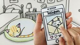 【Stop-motion Animation】 Taking care of a stray kitten, a healing day｜SelfAcoustic