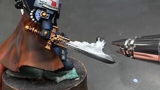 Cat Ulang Miniatur Kapten Marinir Luar Angkasa Warhammer 40K