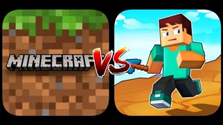 Minecraft PE VS Craft Runner - Miner Rush: Building and Crafting