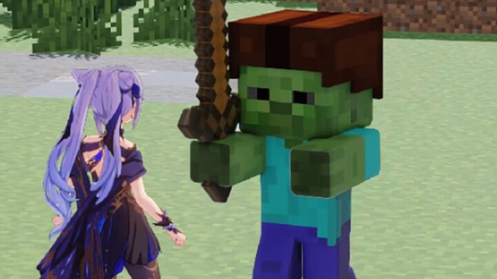 When Qingqing travels to Minecraft