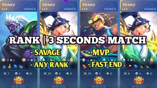 RANK Boosting 3 Seconds Match | SPAM Savage MVP ANY RANK