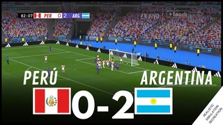 PERÚ vs ARGENTINA [0-2] HIGHLIGHTS • Simulación & Recreación de Video Juego
