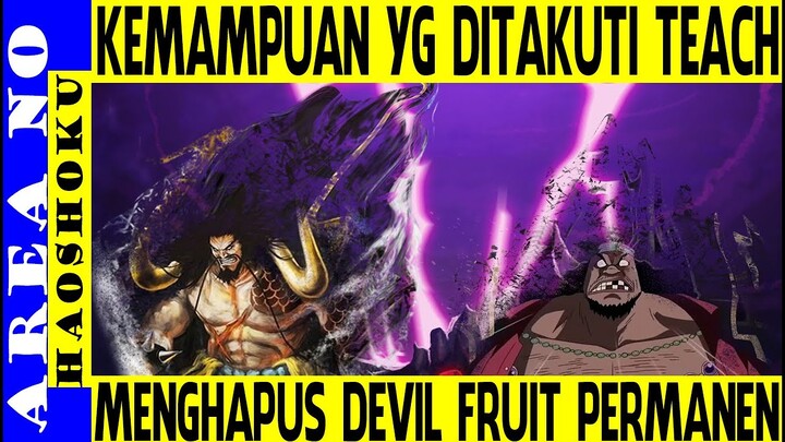 Kurohige Teach Mundur,  Kekuatan yang Dapat Menghilangkan Kemampuan Buah Iblis ( One Piece )