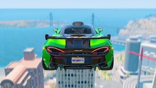 Which car can fly over a building?