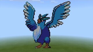 [SPEED X8] MAKING ARTICUNO PIXEL ART IN MCPE