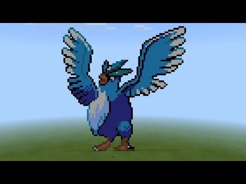 [SPEED X8] MAKING ARTICUNO PIXEL ART IN MCPE