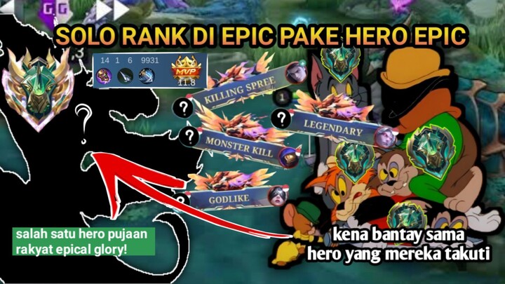 RAKYAT EPIC KEMBALI TRAUMA SAMA HERO INI!! | HIGHLIGHT SOLO RANK EPIC