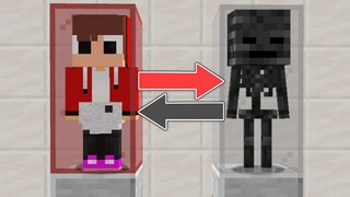 BRAIN SWAP: I BECAME A WITHER SKELETON in Minecraft Baby JJ and Mikey Challenge Maizen Mazien Mizen