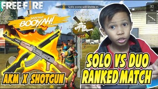 SOLO RANKED VS DUO PAKE AKM AUTO BOYAH! LAWAN EZ BANGET - GARENA FREE FIRE