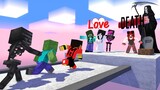 Monster School : Love Death Run Challenge ( Love Curse) : Funny Minecraft Animation