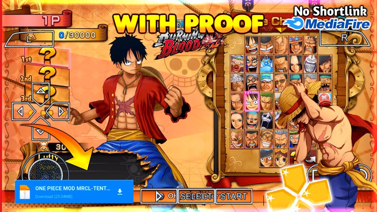 Download One Piece Burning Blood In Android With Proof Ppsspp 22 Bilibili