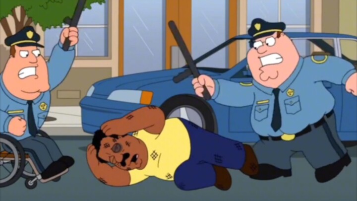 Family Guy : Blackie sangat menderita, dia mengalami diskriminasi rasial dan dipukuli oleh polisi di