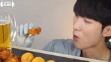 [Makanan]Makan sayap golden king, bola keju & ​​hot dog