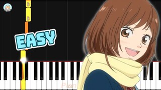 [full] Ao Haru Ride - "I Will" - EASY Piano Tutorial & Sheet Music