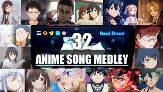 ANIME SONGS REAL DRUMS MEDLEY - 500 SUBSCRIBERS SPECIAL
