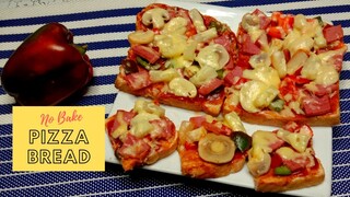 NO BAKE PIZZA BREAD  // TASTY BREAD PIZZA RECIPE