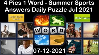 4 Pics 1 Word - Summer Sports - 12 July 2021 - Answer Daily Puzzle + Daily Bonus Puzzle