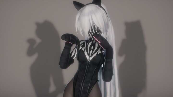 【MMD】Dark Night Zentai Catwoman Weak Voice