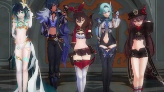 [Genshin Impact MMD] Teyvat Navel Exposed Girls Group/Girls - MARiA