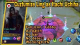 New Ling as Itachi Uchiha Cuztumize Script | Full Effect | No ban | MobileLegends Tutorial