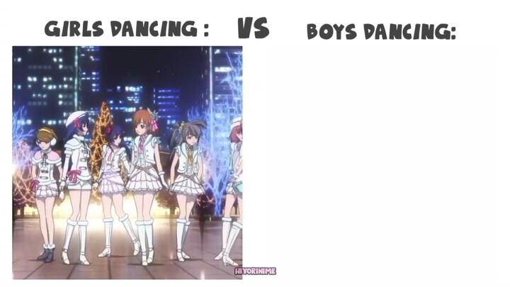 Girls Dancing vs Boys Dancing