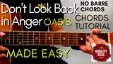 Oasis - Don't Look Back in Anger Chords (Guitar Tutorial) for Acoustic Cover