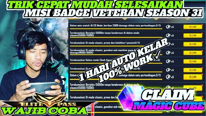 TUTORIAL MISI BADGE VETERAN TERCEPAT SEASON 31 - GARENA FREE FIRE INDONESIA