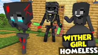 Monster School : Wither Girl Homeless Challenge - Funny Minecraft Animation