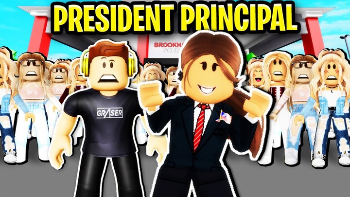 President Became Principal Of Roblox Brookhaven.. 😲😎