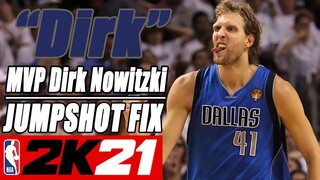 MVP Dirk Nowitzki Jumpshot Fix NBA2K21 with Side-by-Side Comparison