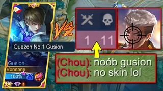 NEVER UNDERESTIMATE NO SKIN GUSION‼️ (Enemy Totally Destroyed)